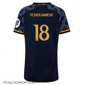 Real Madrid Aurelien Tchouameni #18 Seconda Maglia Femmina 2023-24 Manica Corta